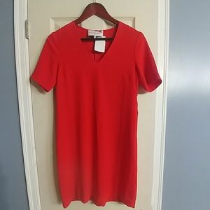 Coral/red cocktail dress